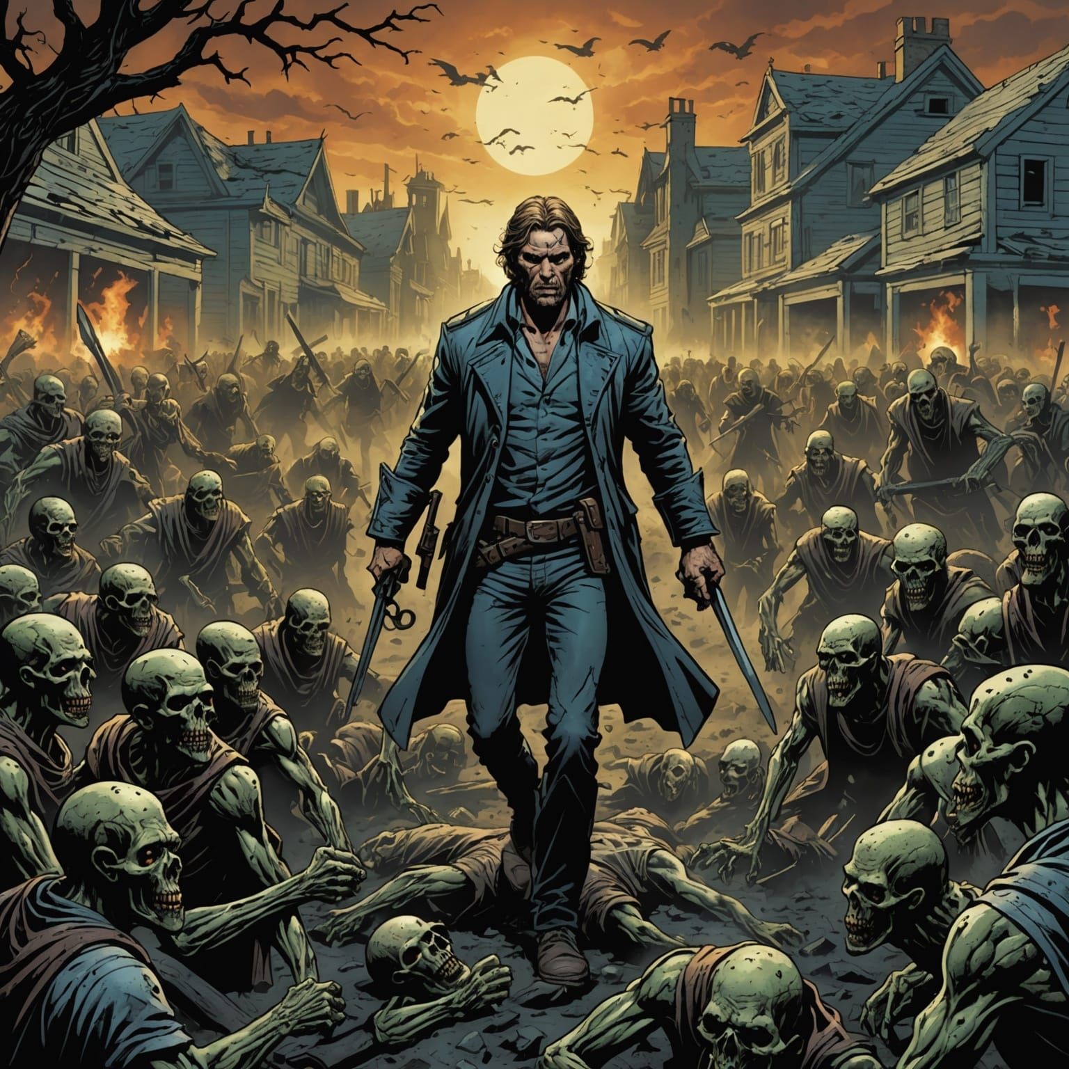 Famine: Apocalypse Horseman in Comic Book Art