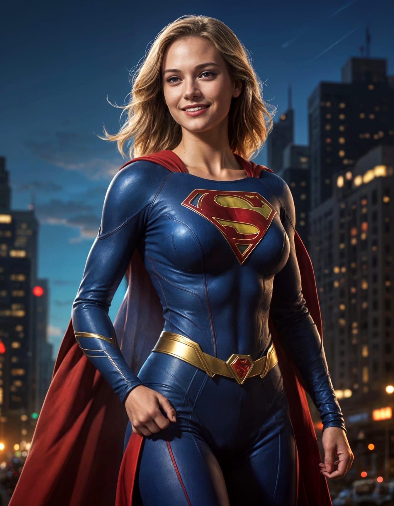 Supergirl Posing Coolly and Smiling
