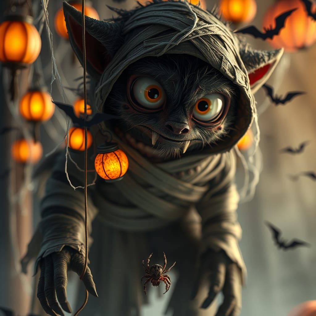 Halloween Vampire in Pixar-Style 3D Realism