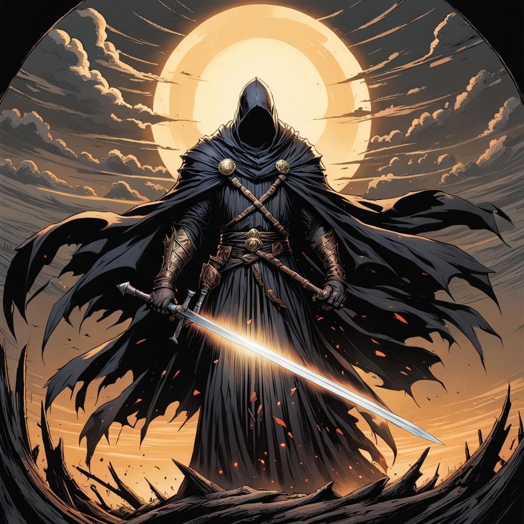 High Gothic Fallen Angel Under Dark Eclipse