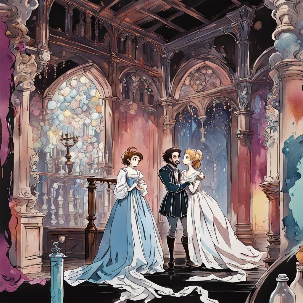 Shakespeare in Love: Anime Cel-Shaded Style