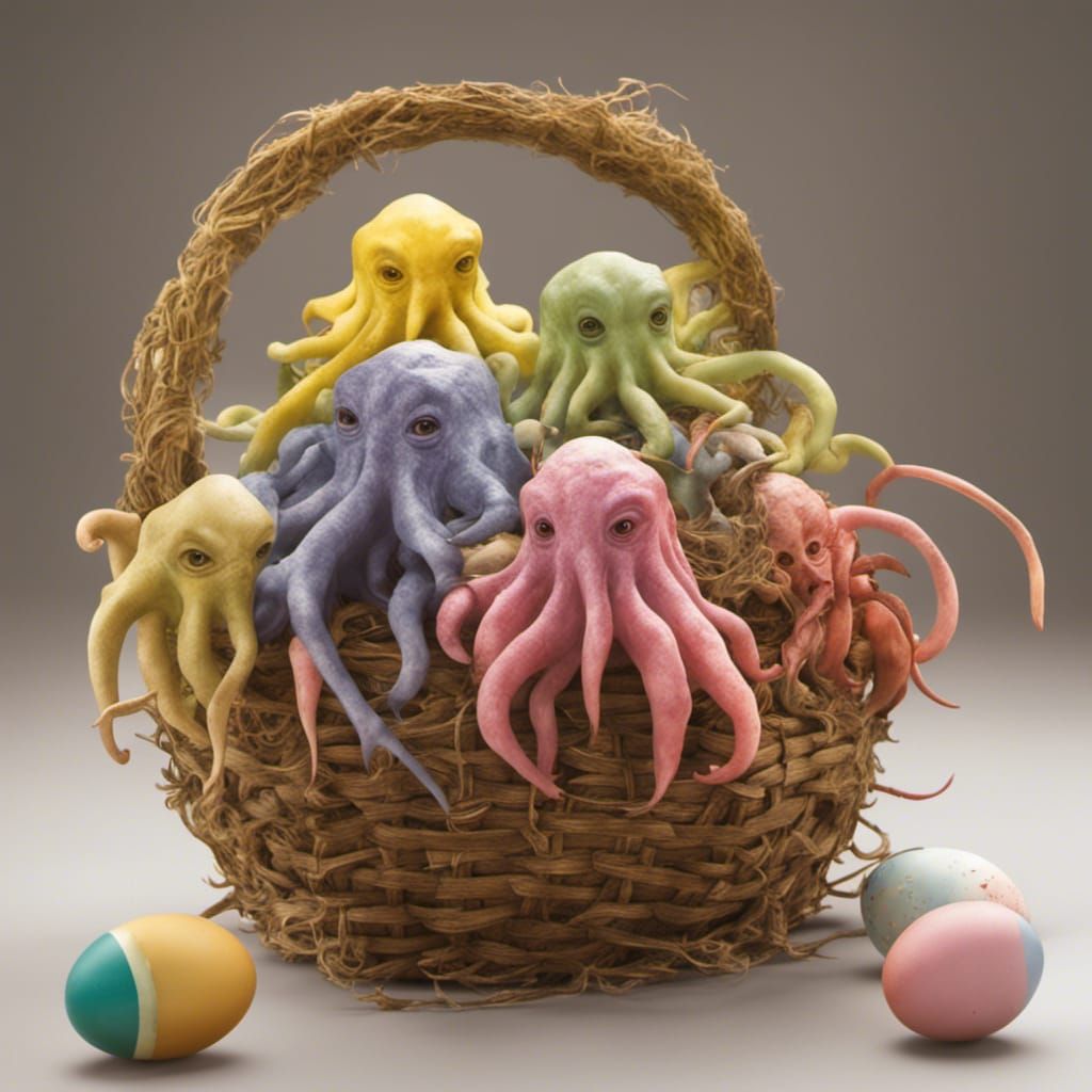 Easter Basket full of Little Cthulhus II
