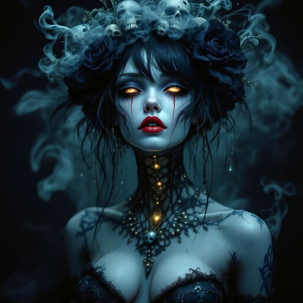 Gothic Puppet-Woman in Dark Fantasy Concept Art