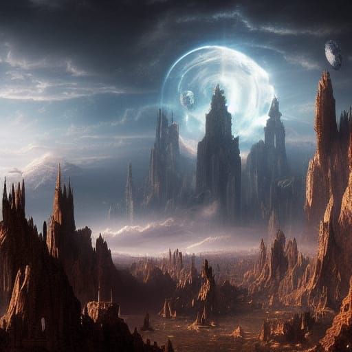 Epic Wandering Star Digital Matte Painting