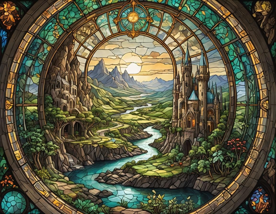 Stained Glass Panorama of Xanadu