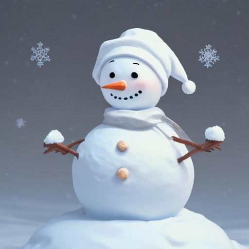 Snowman with Pointed Ears: Winter Whimsy