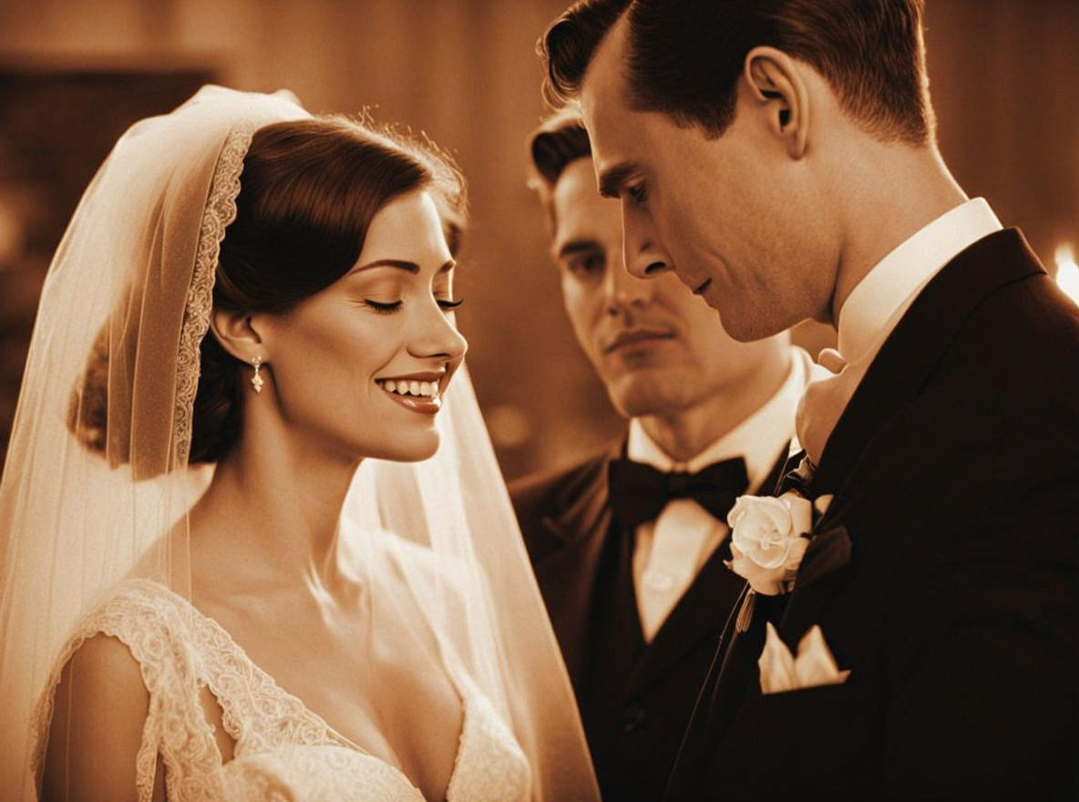 Classic Black and White Wedding Day Photo