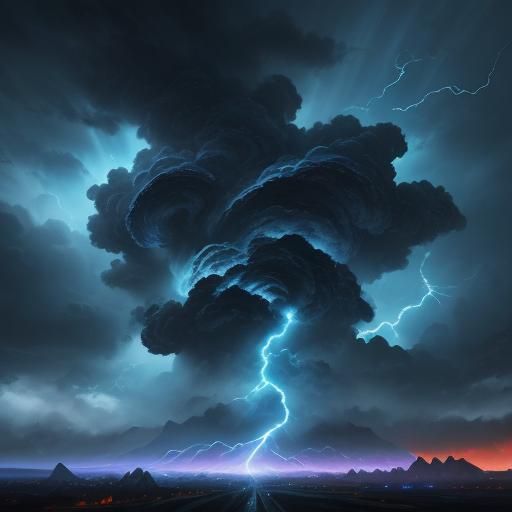 Epic Storm in Fantasy World: Cinematic Digital Art