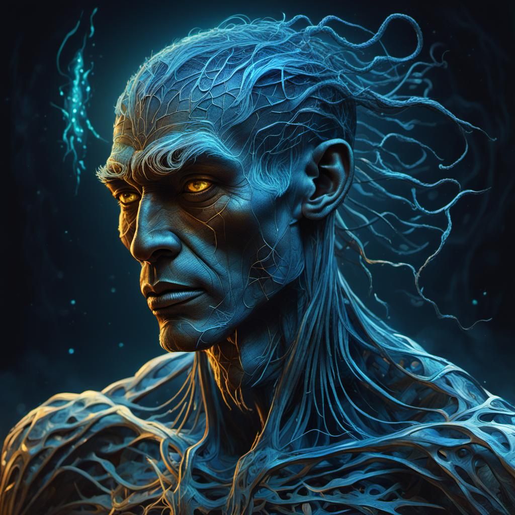 Bioluminescent Wembanyama: Stylized Digital Art