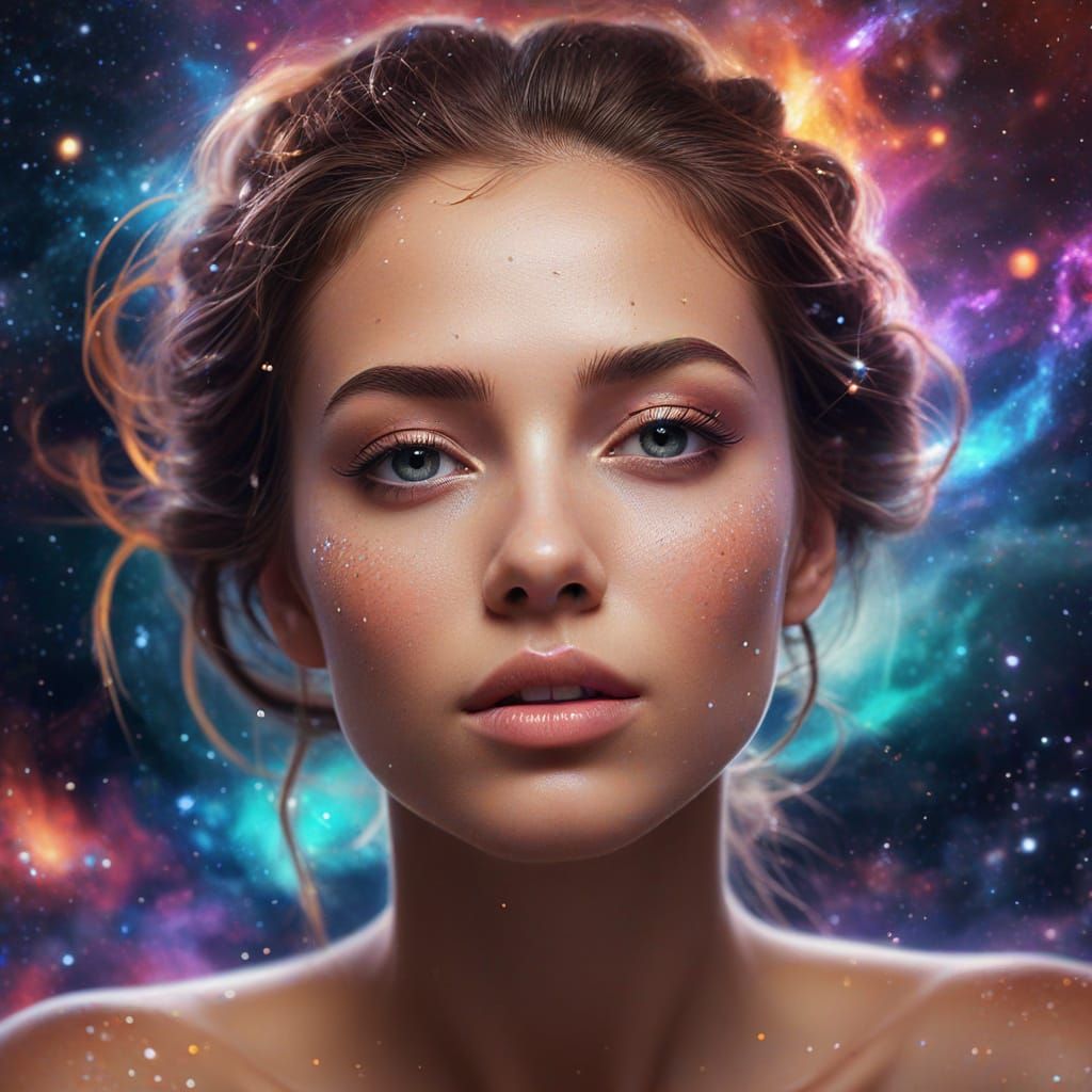 Nebula Woman: A Stunning Space Fantasy Illustration