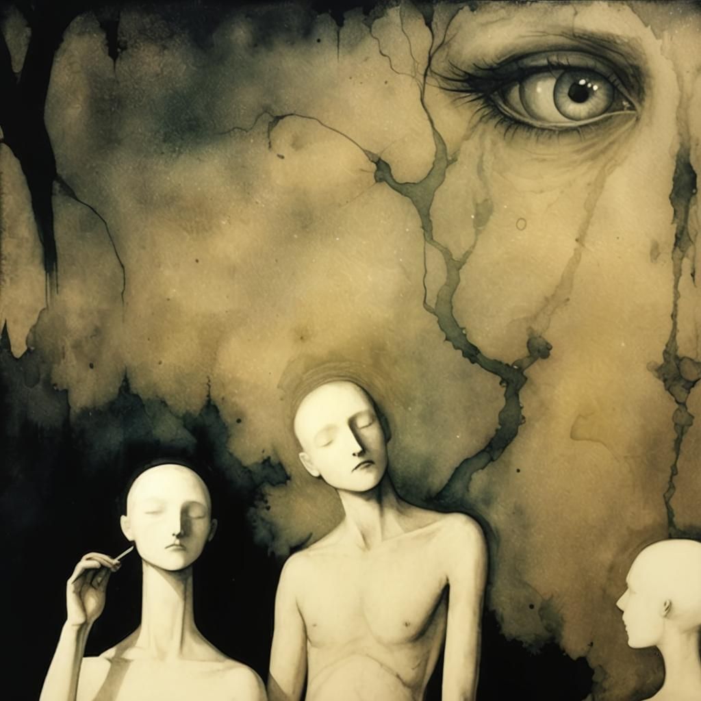 Hyperdetailed Magical Being in Alcohol Ink Style