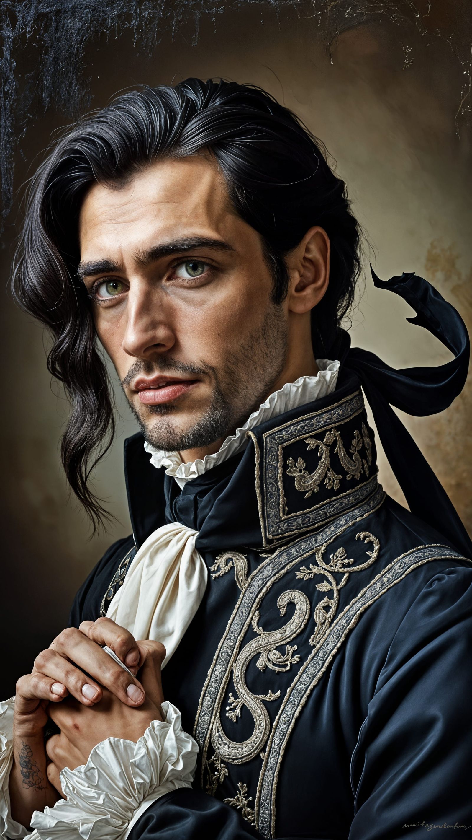 French Nobleman Portrait in 1665 Oil Painting