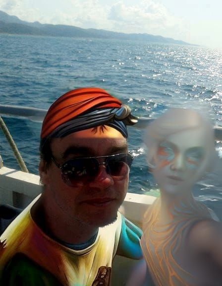 Zombie Mermaid Selfie: Hyperdetailed Concept Art