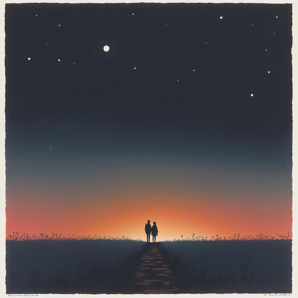 Whimsical Couple in Ethereal Twilight