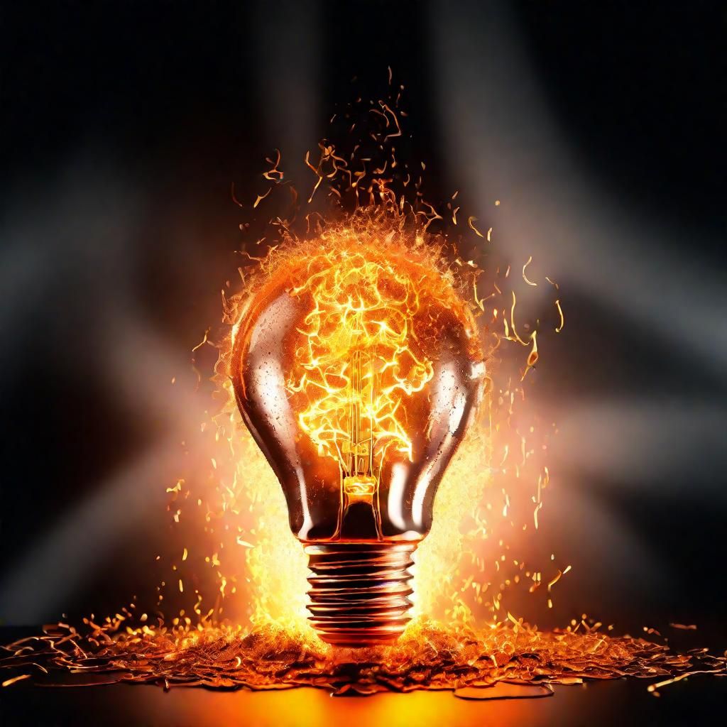 Exploding Lightbulb with Molten Metal Sparks