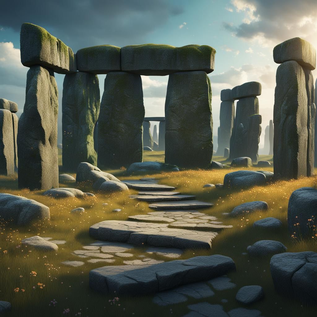 Heel Stone at Stonehenge: Midsummer Fantasy Art