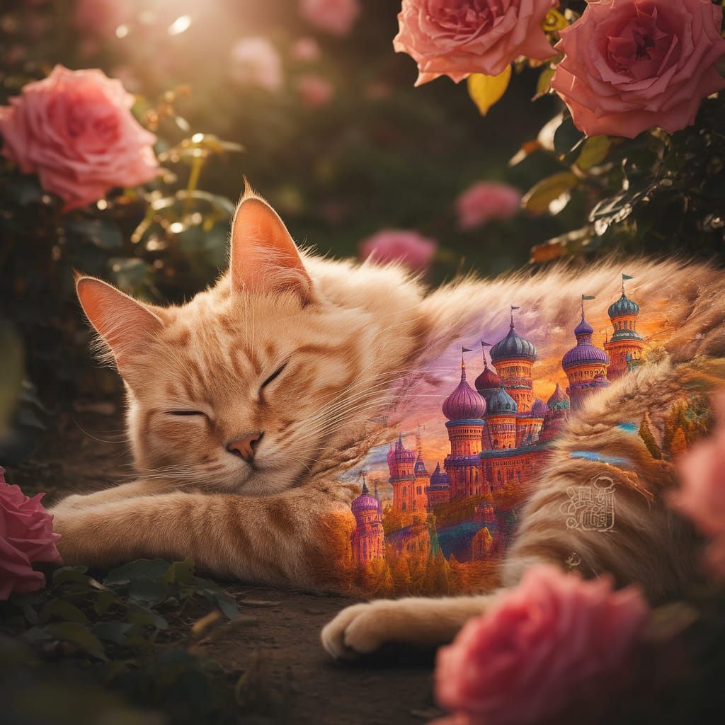 Savannah Cat Transformed into Vibrant Khokhloma Painting in ...