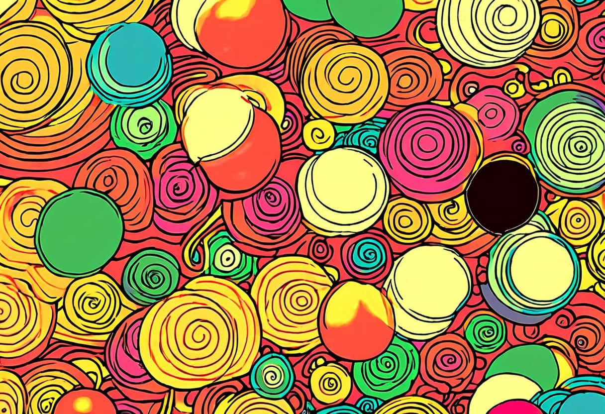 Vibrant Anime Family Scene in a Sunny Park