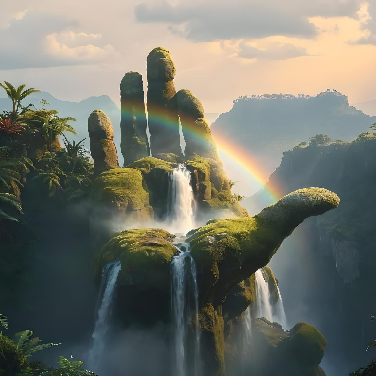 Hand of God Waterfall, Rupununi Highlands