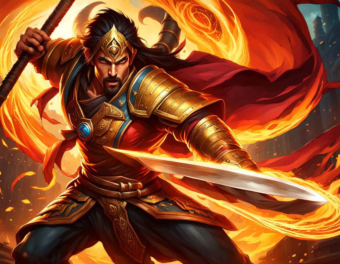 Defiant Hero Faces Sorcerer in Action-Packed Battle