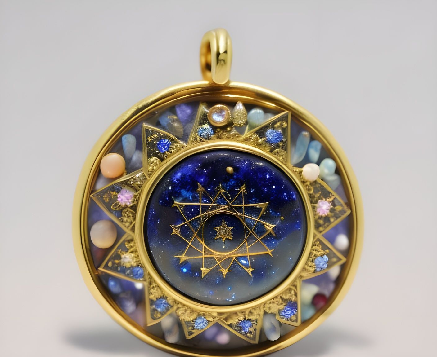 Whimsical Cosmic Star Map in Art Nouveau Style