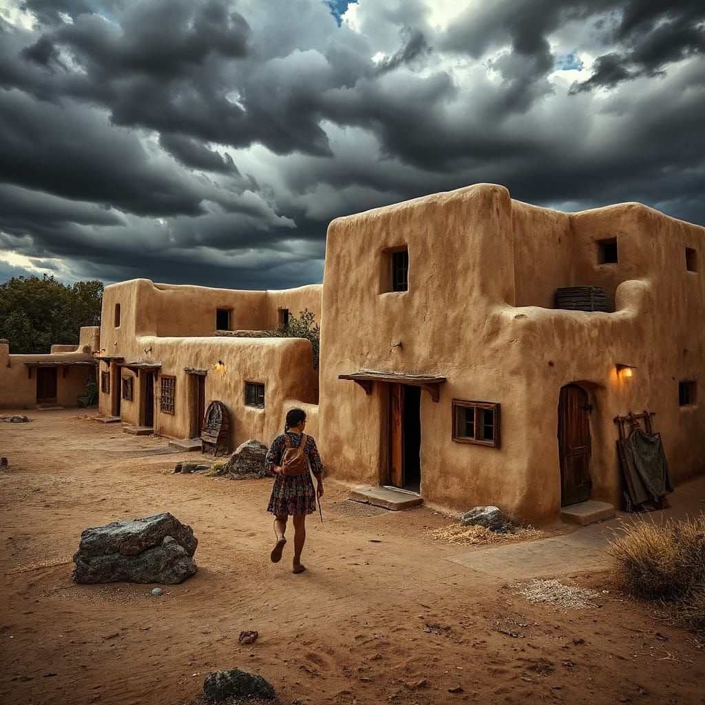 Vintage Pueblo Runner in Taos, New Mexico
