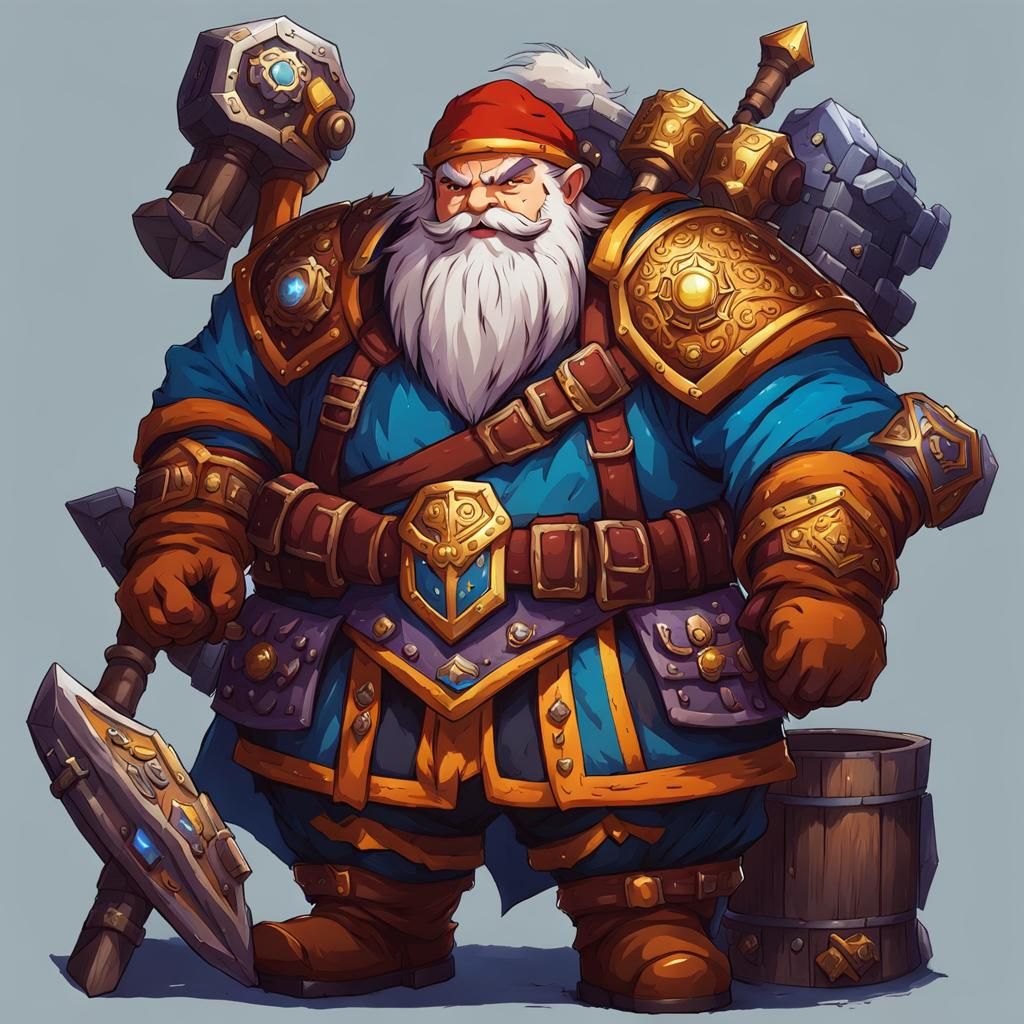 Anime Dwarf Character Inspired by DnD