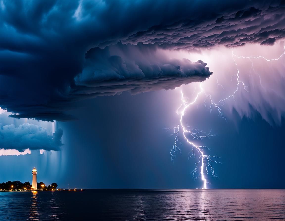 Dramatic Storm Clouds over Lake Erie