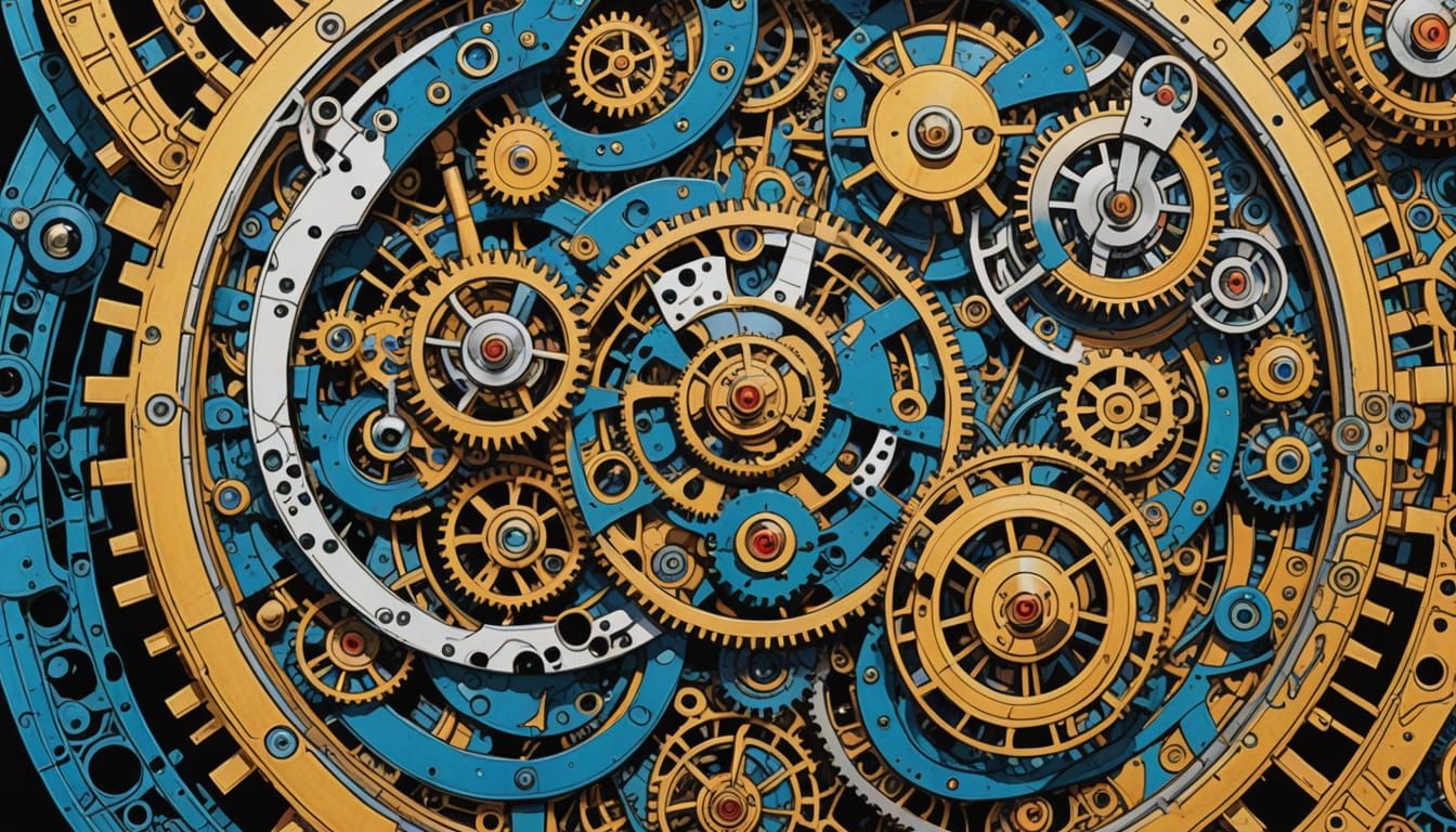 Vibrant Clockwork Microorganism in Moebius Loop