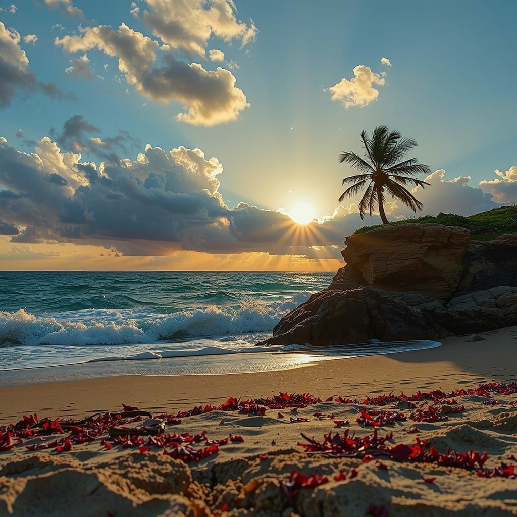 Vibrant Reds Twisting and Curling in Abstract Motion