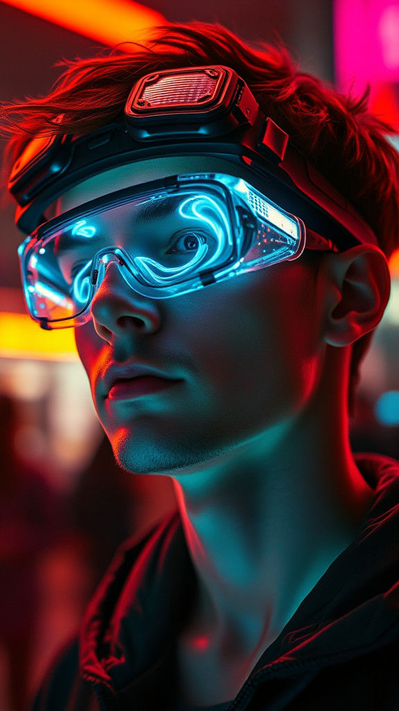Neon Goggles Light a Futuristic World