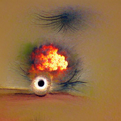 Abstract Eye-Shaped Explosion