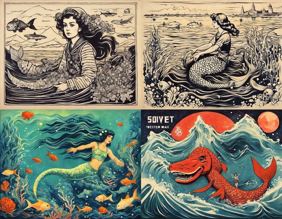 Soviet-Style Mermaid Emerges from Miasma