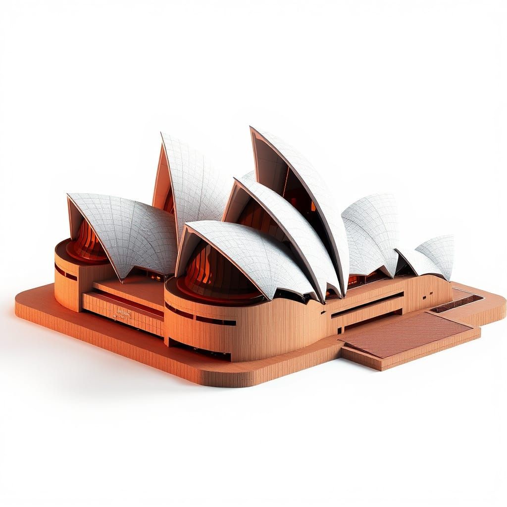 Ethereal Sydney Opera House in Hyper-Realistic 3D Isometric ...