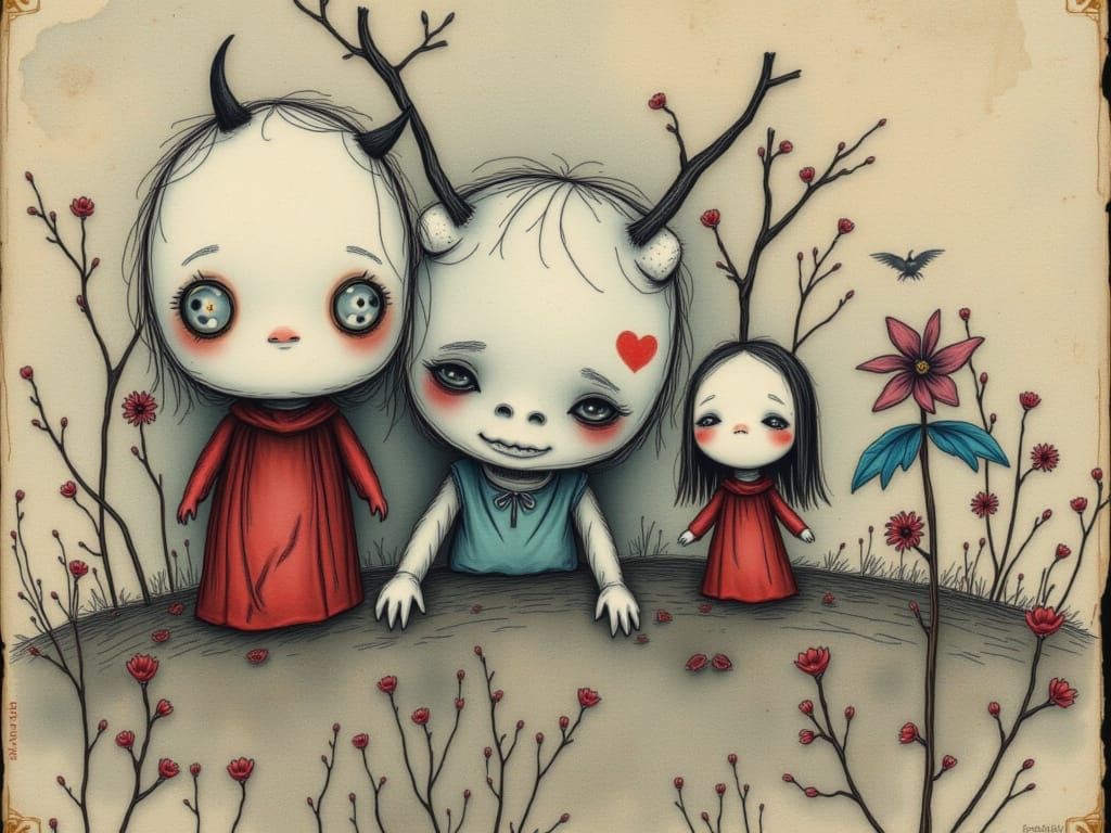 <lora:ES Storylings:1.0> <lora:MO Branchlings:1.0>