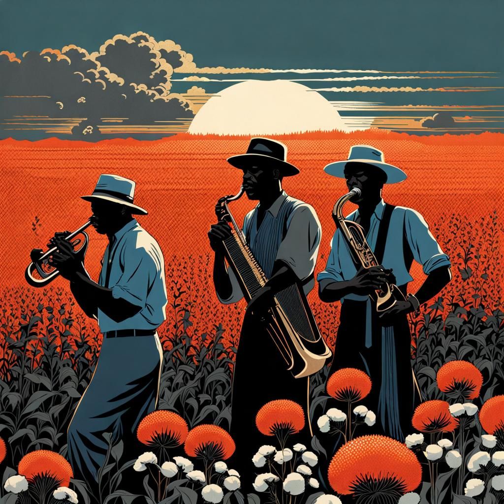 Blues Harp in Cotton Field: Post-Apocalyptic Art