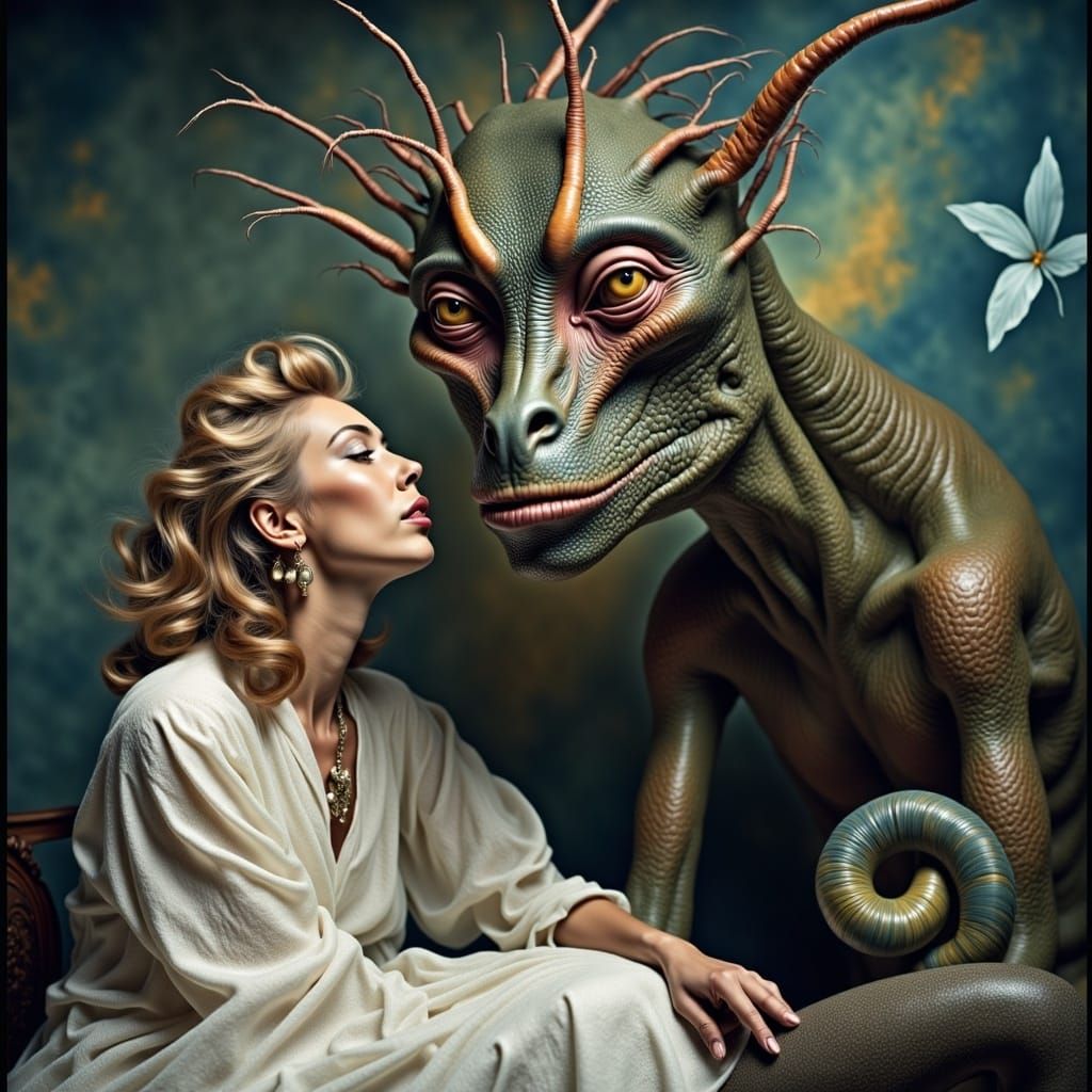 Exotic Aliens at an Art Museum Party