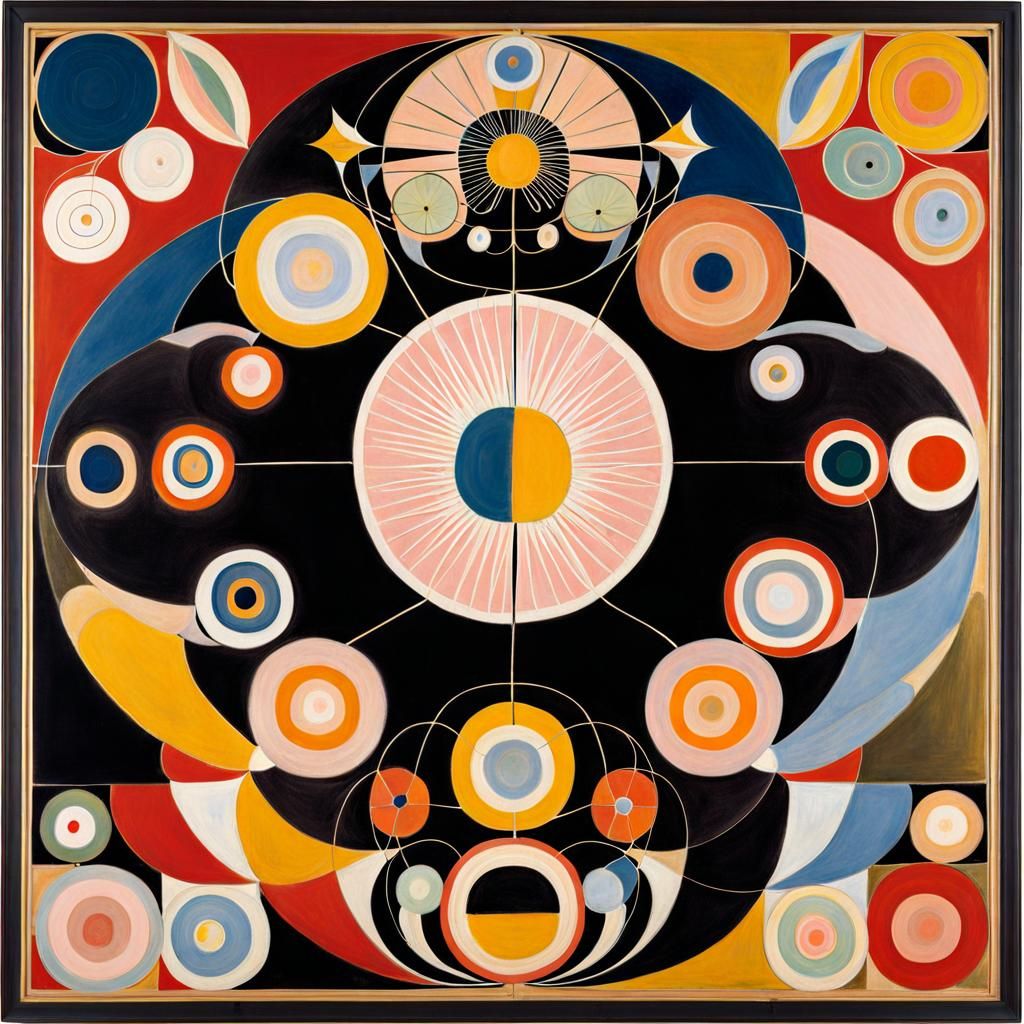Abstract Composition in Hilma af Klint Style