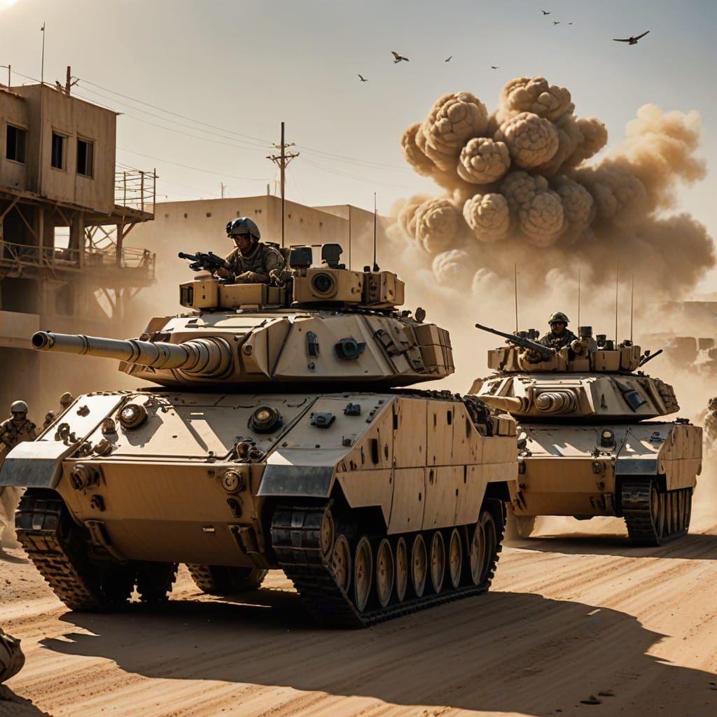 Classroom Witnesses Military Parade in Desert Storm