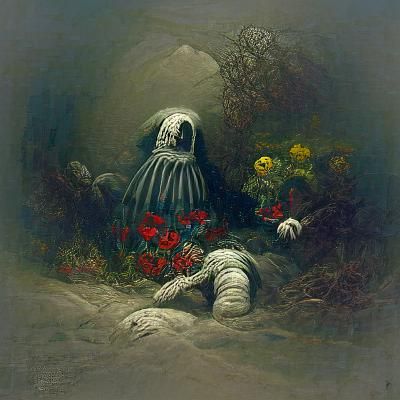 Gothic Horror Scene in the Style of Gustave Doré