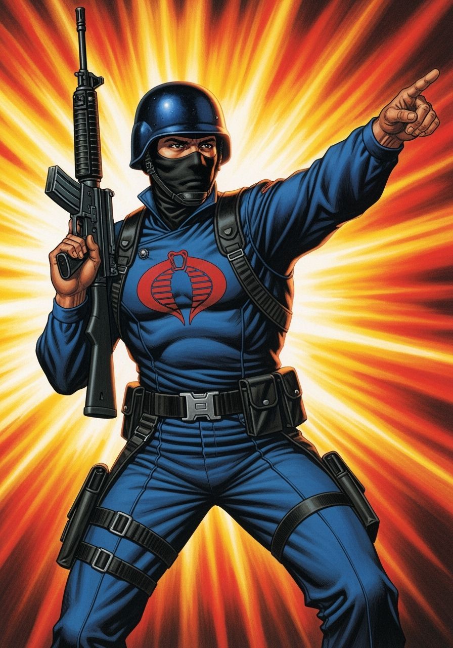 Cobra Trooper in Action Pose with Rifle