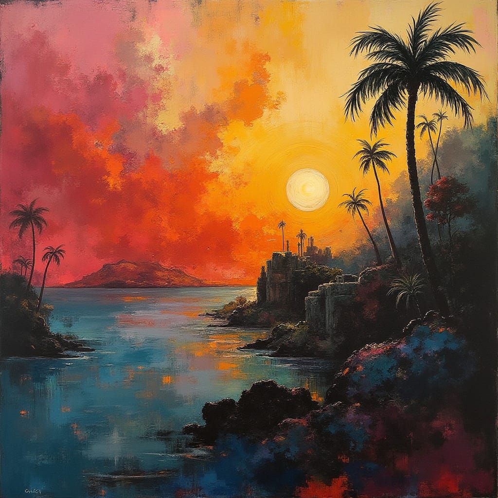 Vibrant Renaissance Masterpiece with Impasto Textures