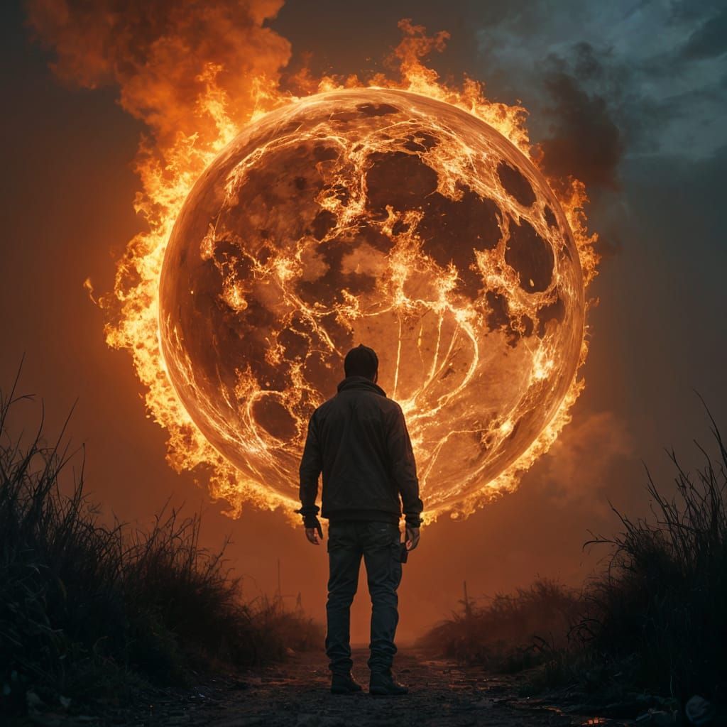 Stylized Image of the World Burning