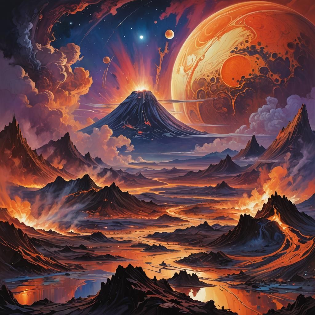 Volcanic Majesty: Jupiter's Moon Io in Surreal Light