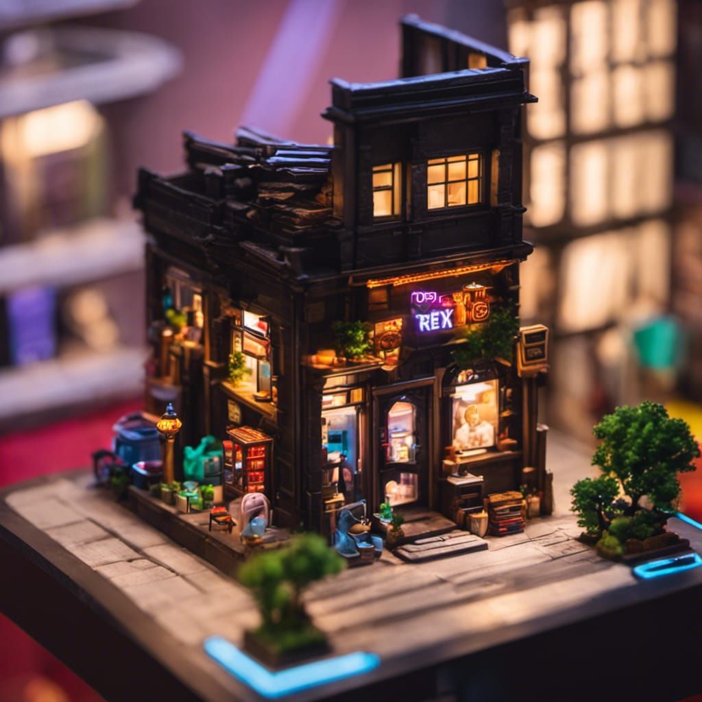 Neon Toy Store in Cryptopunk Style