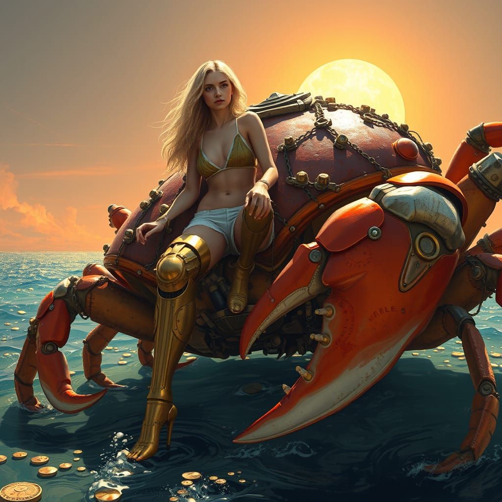 Crab Rider: A Sci-Fi Fusion of Nature and Industry