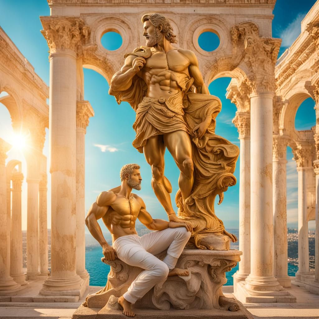 God Neptune: Mediterranean Man in Marble City