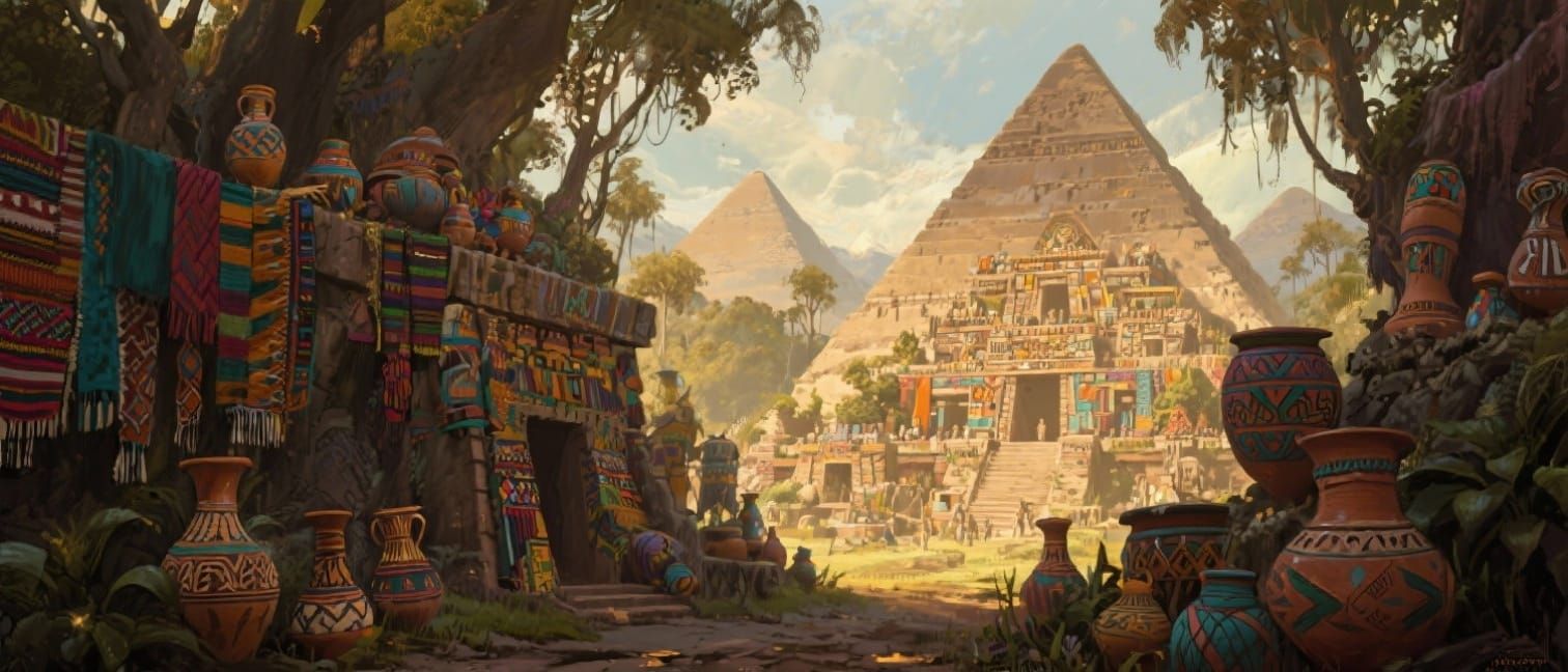 Mesoamerican Civilization Pyramids, Textiles, and Pottery