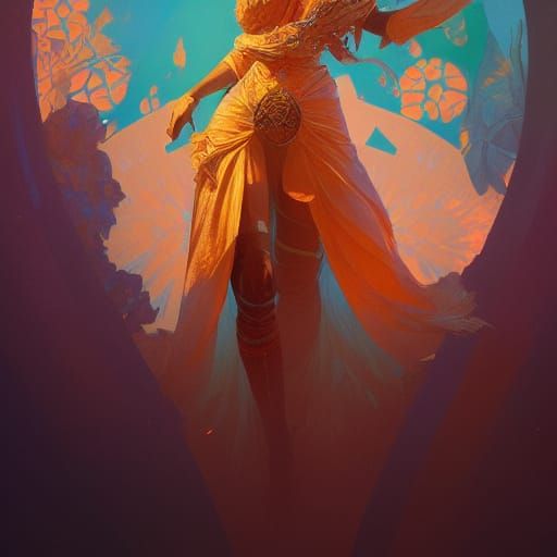 Rococo Queen Concept Art in Digital Style