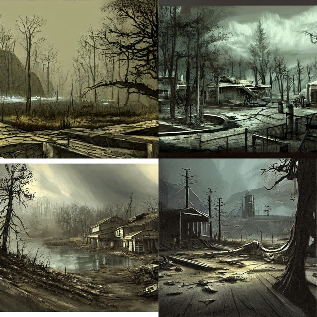 Fallout 3 Lake Wilcox Concept Art